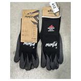 2 pair, ninja large gloves