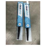 2 clear +18 inch winter wiper blades