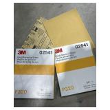 2 lots 1 pk of 50 sandpaper,p320 grit  gold
