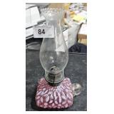 Vintage, small hurricane lamp