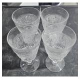 4 Duncan Miller stem water goblets