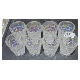 Iridescent Rocks glasses, set of eight