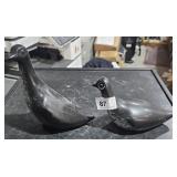 2 Howard Pierce art pieces, ceramic