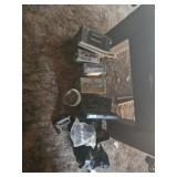 Ammo boxes with assortment of brass and bullets