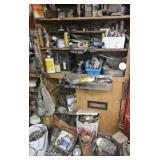 CABINET FULL OF CAR REPAIR ITEMS