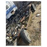 Rims and auto body frame as is no title parts