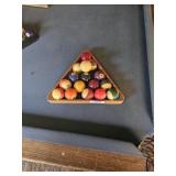 Set of billiard balls/pool balls.
