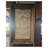 Framed vintage poster, Buyer needs to remove