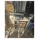 vintage Underwood typewriter on Wood In side,