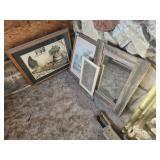 2 vintage pictures for walls, framed