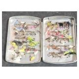 Small case w/over 50 hand tied fishing flies