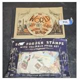 World stamp album and lose stamps