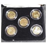 5 Golden Nickels - first commemorative mint