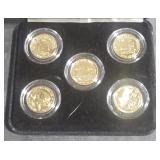 5 Golden Nickels - first commemorative mint