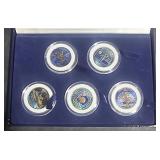 1999 Colorized state inaugural 5 coin set