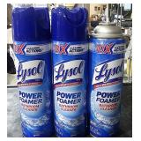 3 Lysol power foam bathroom cleaner