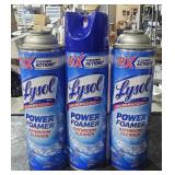 3 Lysol power foam bathroom cleaner