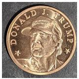 .999 1 oz copper  collectable round strike