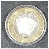 0.6 OZ   .999 Center Silver Casino Strike