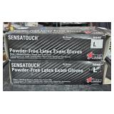 2 powder free latex exam gloves