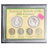 Americian nickels of the 20th Centry coin set