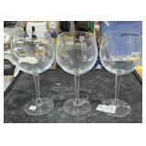 3 wine glasses