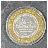 0.6 OZ   .999 Center Silver Casino Strike