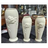 3 Boxes w/ New Lenox Rose Blossom Vases  1 Listed