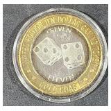 0.6 OZ   .999 Center Silver Casino Strike