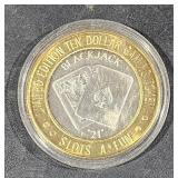 0.6 OZ   .999 Center Silver Casino Strike