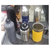 group of water bottles