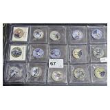 15 Colorized Half Dollars w/ Military Pictures