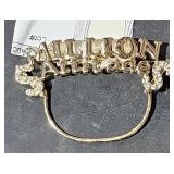 Gold Toned Pin "Million Attitudes Pendant Holder