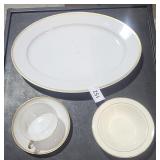 Platter Cup & Saucers, 3 Bowls & Platter Different