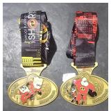 (2) Disney 5k Metals 2018 Running Shorts Pixar