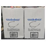 2 boxes pre-moistened lens cleaning towelettes