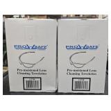 2 boxes pre-moistened lens cleaning towelettes