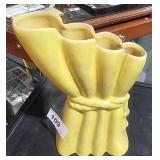 Yellow Gonder H-605  U.S.A. Vase  8 3/4" Tall