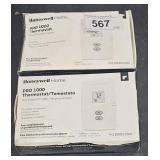 2 Honeywell Pro 1000 non programmable thermostat