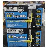 2 cases heavy duty toggle bolts