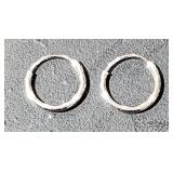 Baby Hoop Earrings tw 0.2   1/2" Long