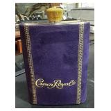 Cloth Covered Crown Royal Hip Flask  Plastic Crown