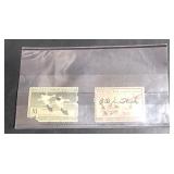 (2) Migratory Bird - Hunting  Stamps  1948 & 1947