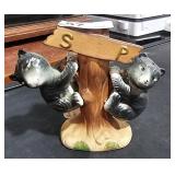 Vintage Bear Cubs On Tree S & P 2 1/2" Tall