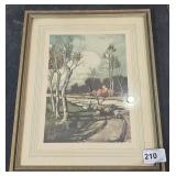 Framed Vintage Picture "Homeward Bound" 12" x 15"
