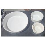 Large 9" Baking Dish, 4 3/4" & 3 3/4" Ceramic
