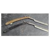 2 Straight Edge Razors in Boxes - "Extra Hollow