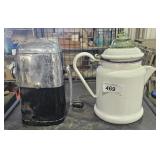 Vintage Ice crusher and Coffee pot