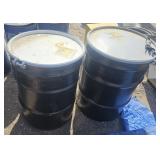 2 hazardous waste barrels