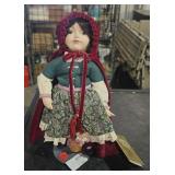 Franklin Mint Porcelain "Little Red Ridding Hood"